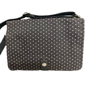 Thirty-One Black with White Polka Dot Crossbody/ShoulderBag
